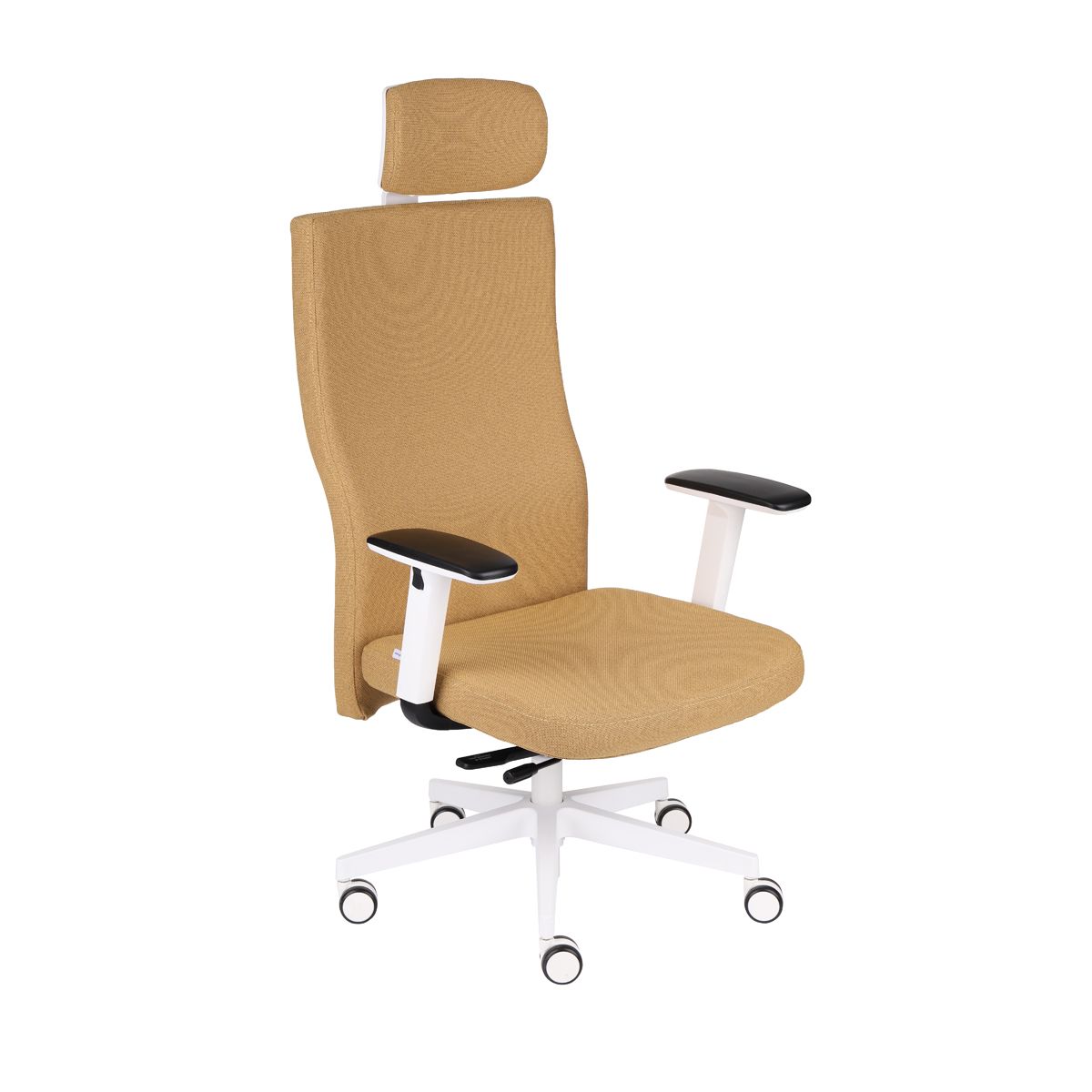 Kancelárska stolička s podrúčkami Timi W Plus HD - svetlohnedá / biela - nabbi.sk