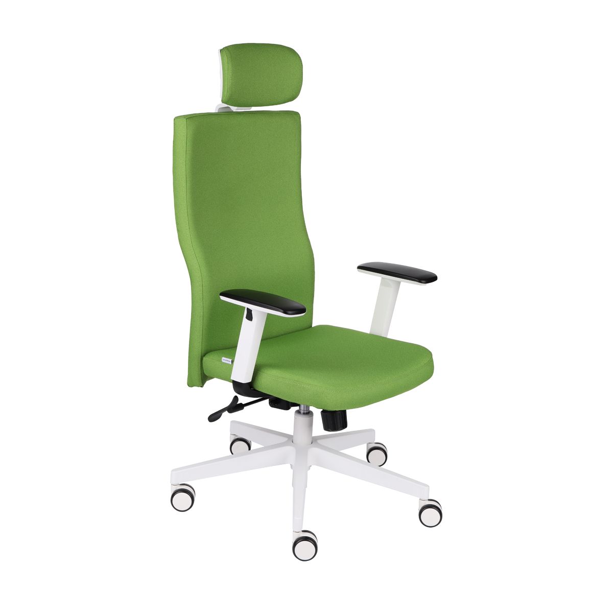 Kancelárska stolička s podrúčkami Timi W Plus HD - zelená / biela - nabbi.sk