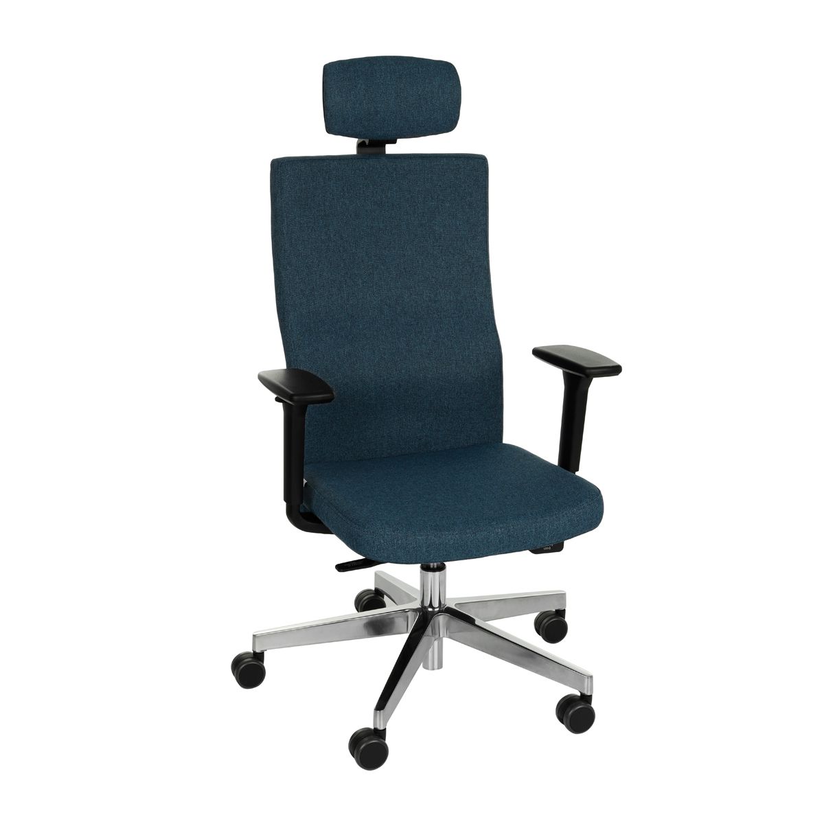Kancelárska stolička s podrúčkami Timi Plus HD - modrá / chróm - nabbi.sk