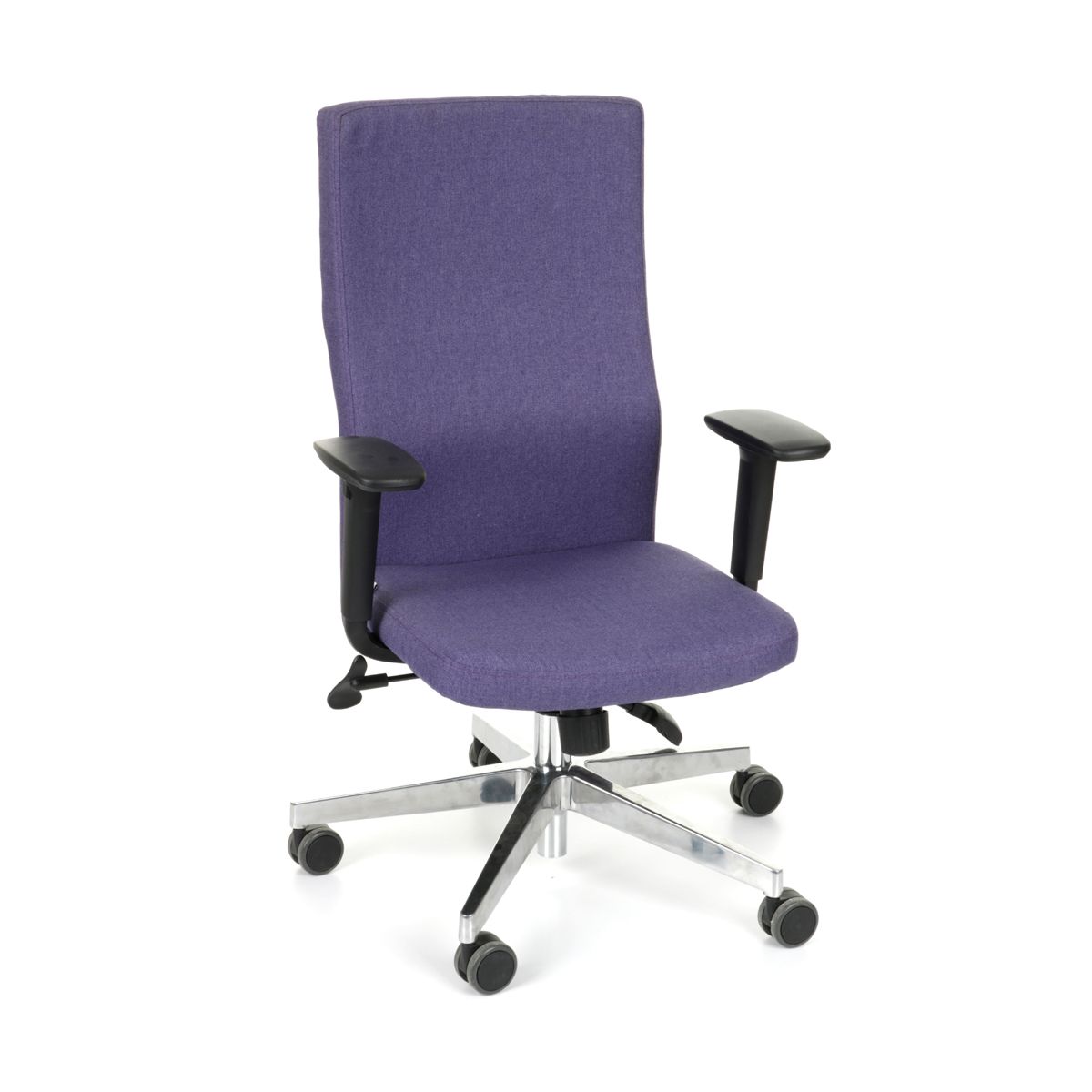 Kancelárska stolička s podrúčkami Timi Plus - fialová / chróm - nabbi.sk
