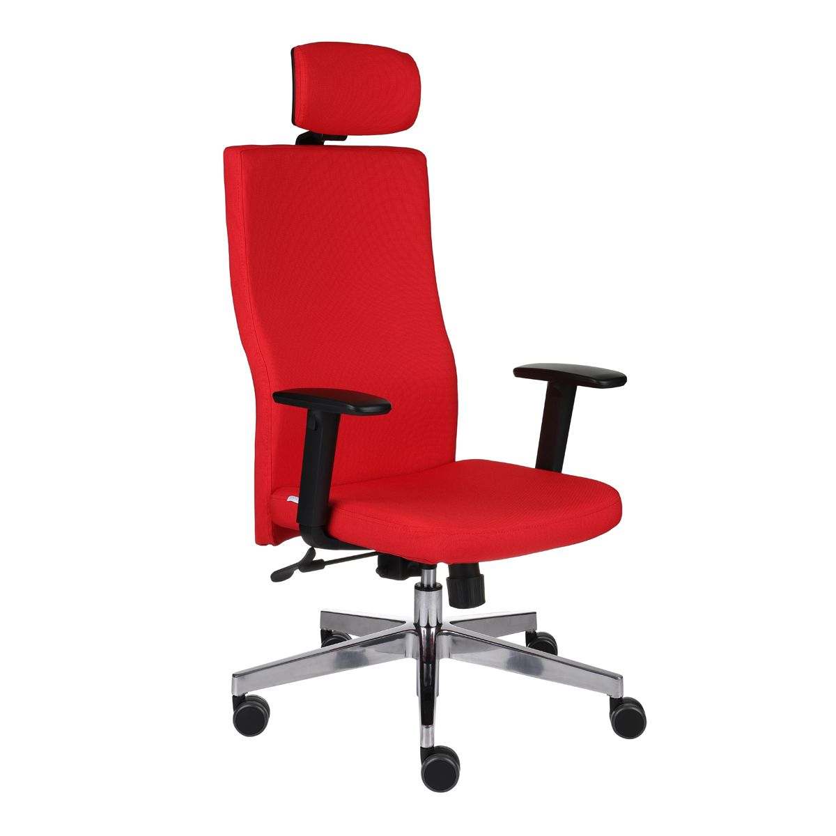 Kancelárska stolička s podrúčkami Timi Plus HD - červená / chróm - nabbi.sk