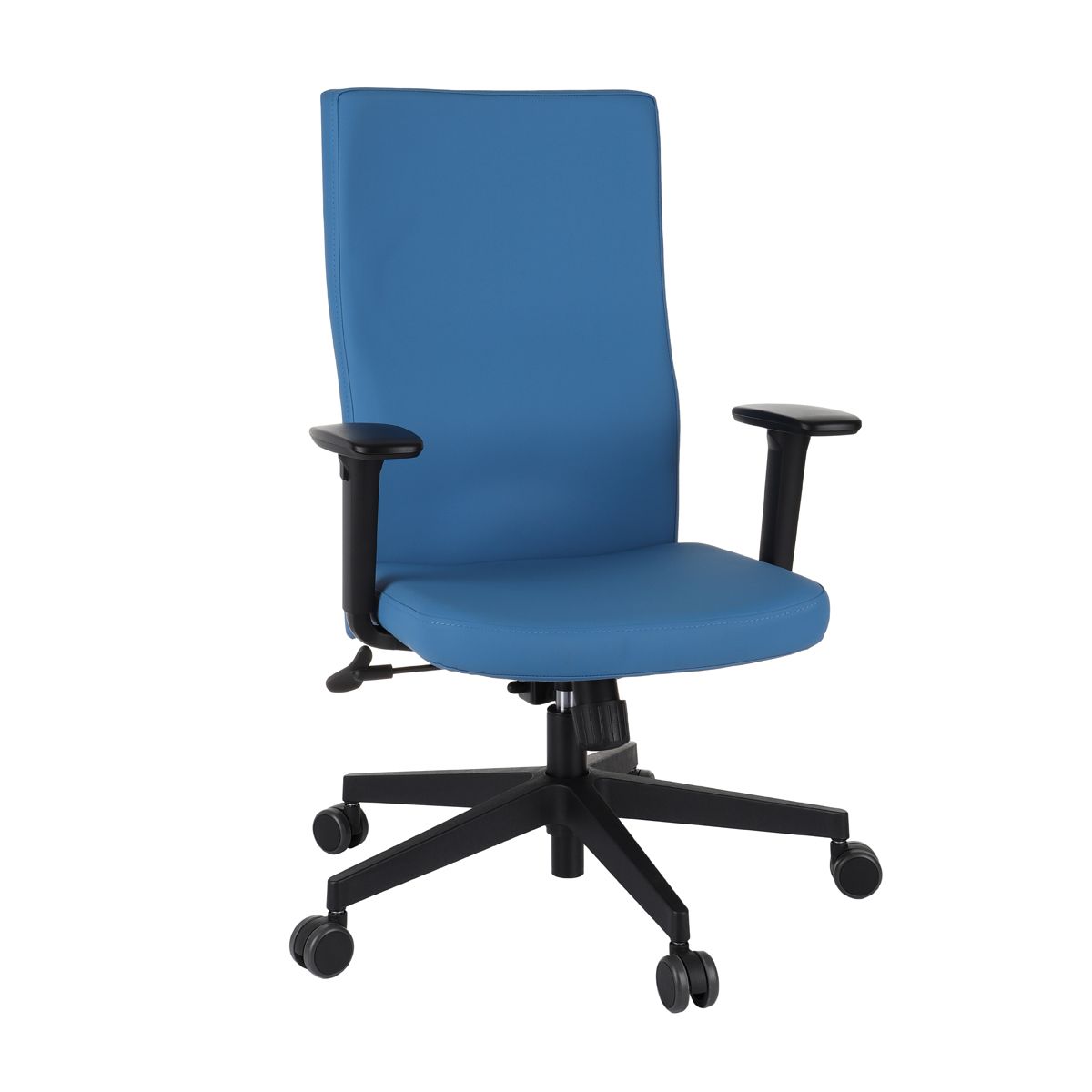 Kancelárska stolička s podrúčkami Timi Plus - modrá (Valencia 03) / čierna - nabbi.sk
