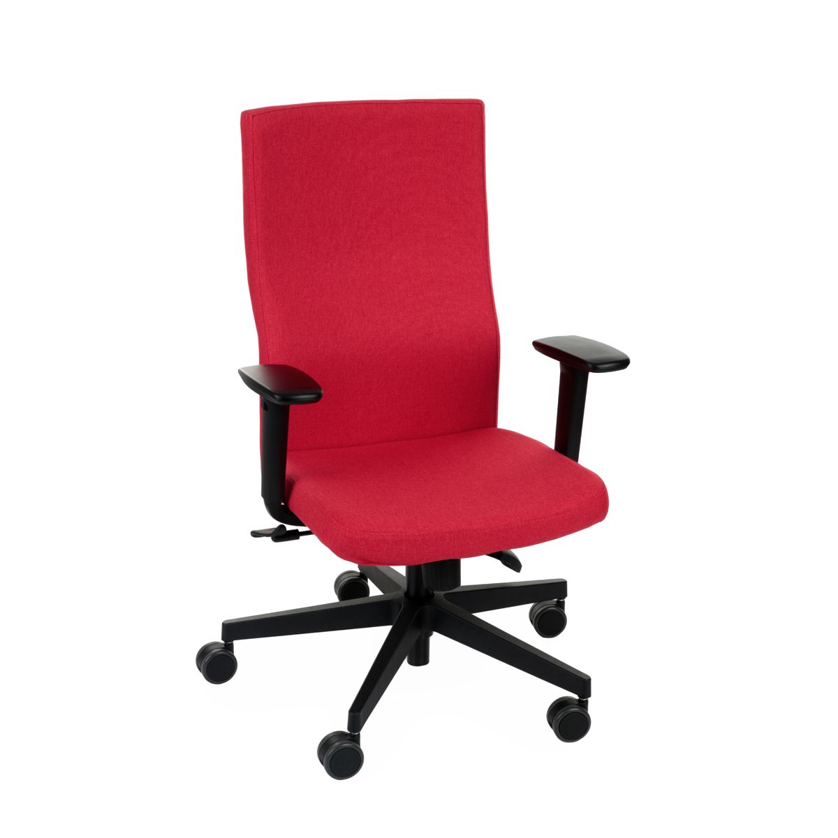 Kancelárska stolička s podrúčkami Timi Plus - červená (Medley 02) / čierna - nabbi.sk