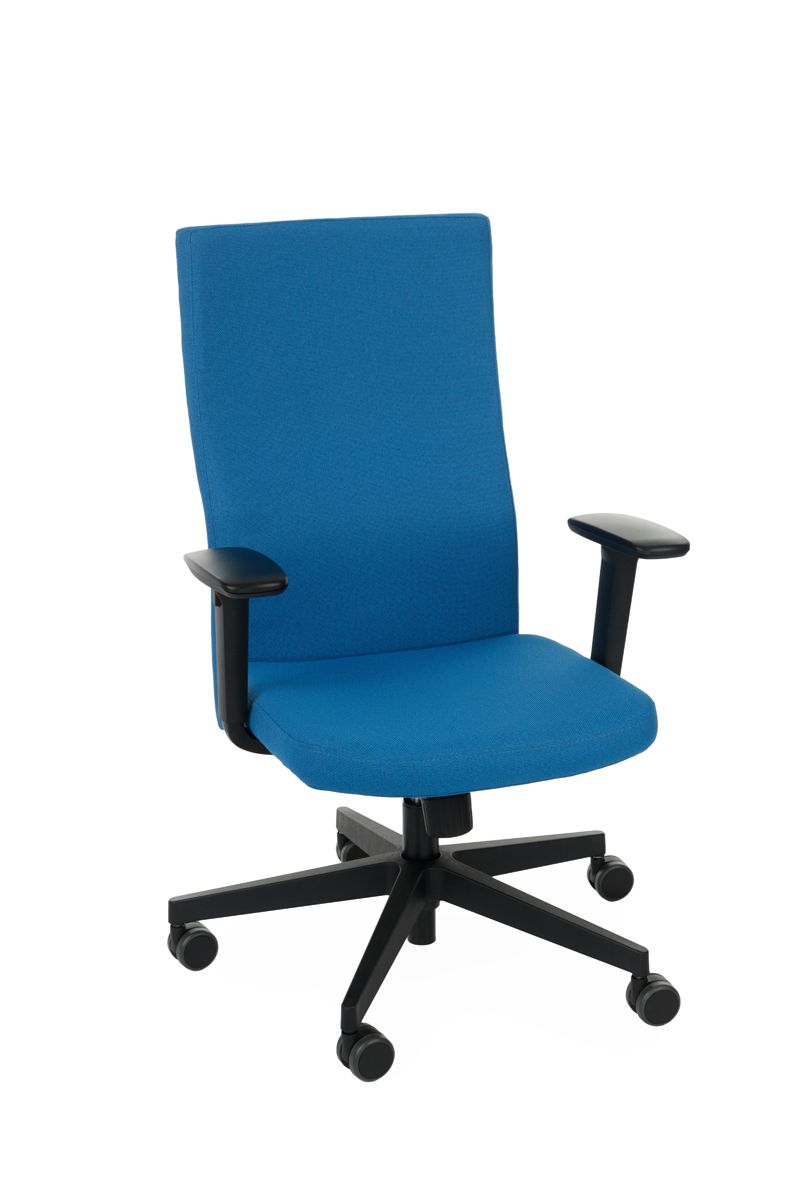 Kancelárska stolička s podrúčkami Timi Plus - modrá (Cura 03) / čierna - nabbi.sk