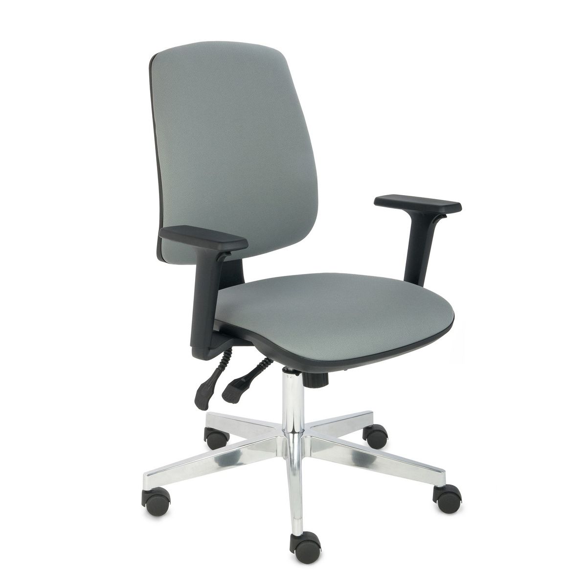 Kancelárska stolička s podrúčkami Sean 3D - sivá (Note 05) / čierna / chróm - nabbi.sk
