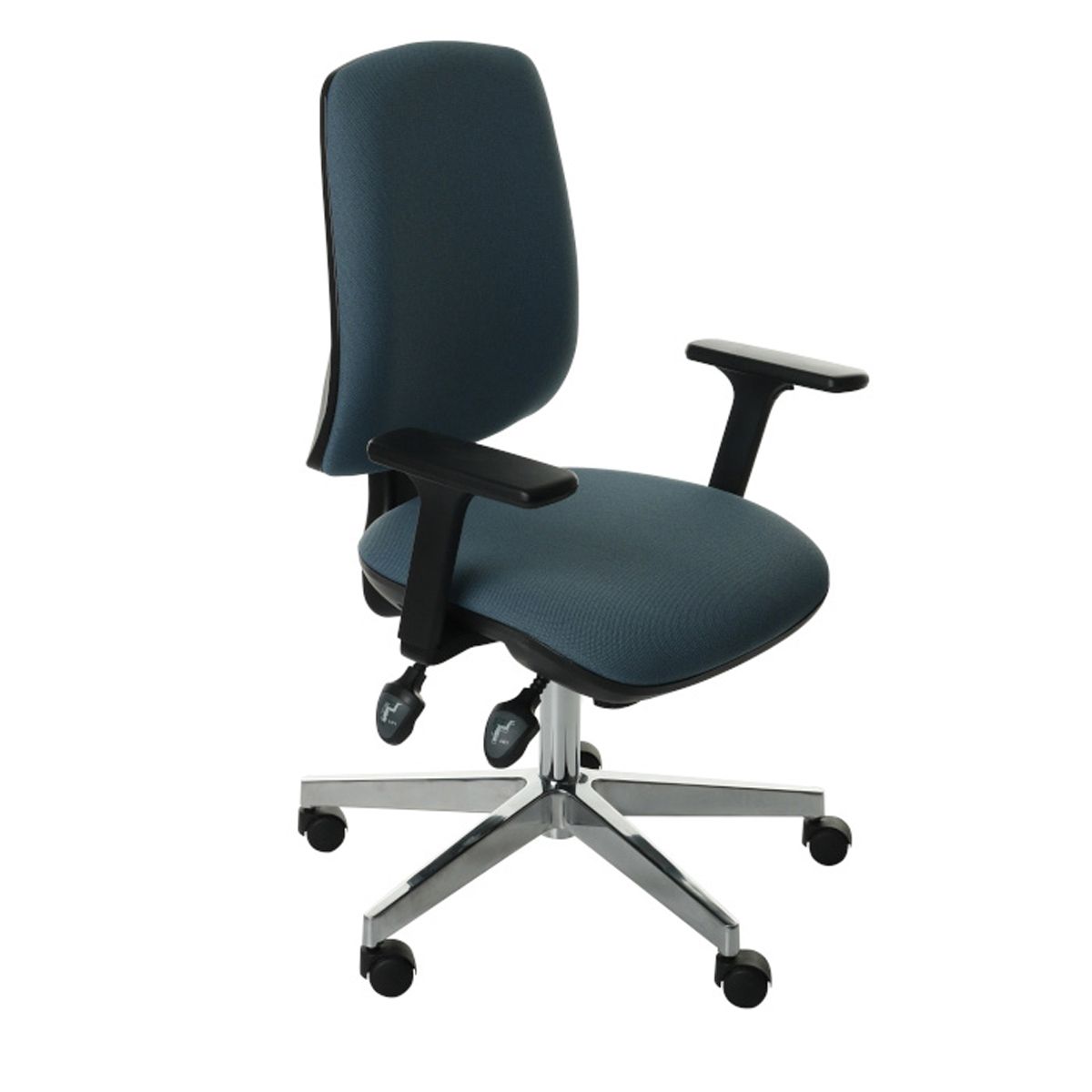 Kancelárska stolička s podrúčkami Sean 3D - modrá / čierna / chróm - nabbi.sk
