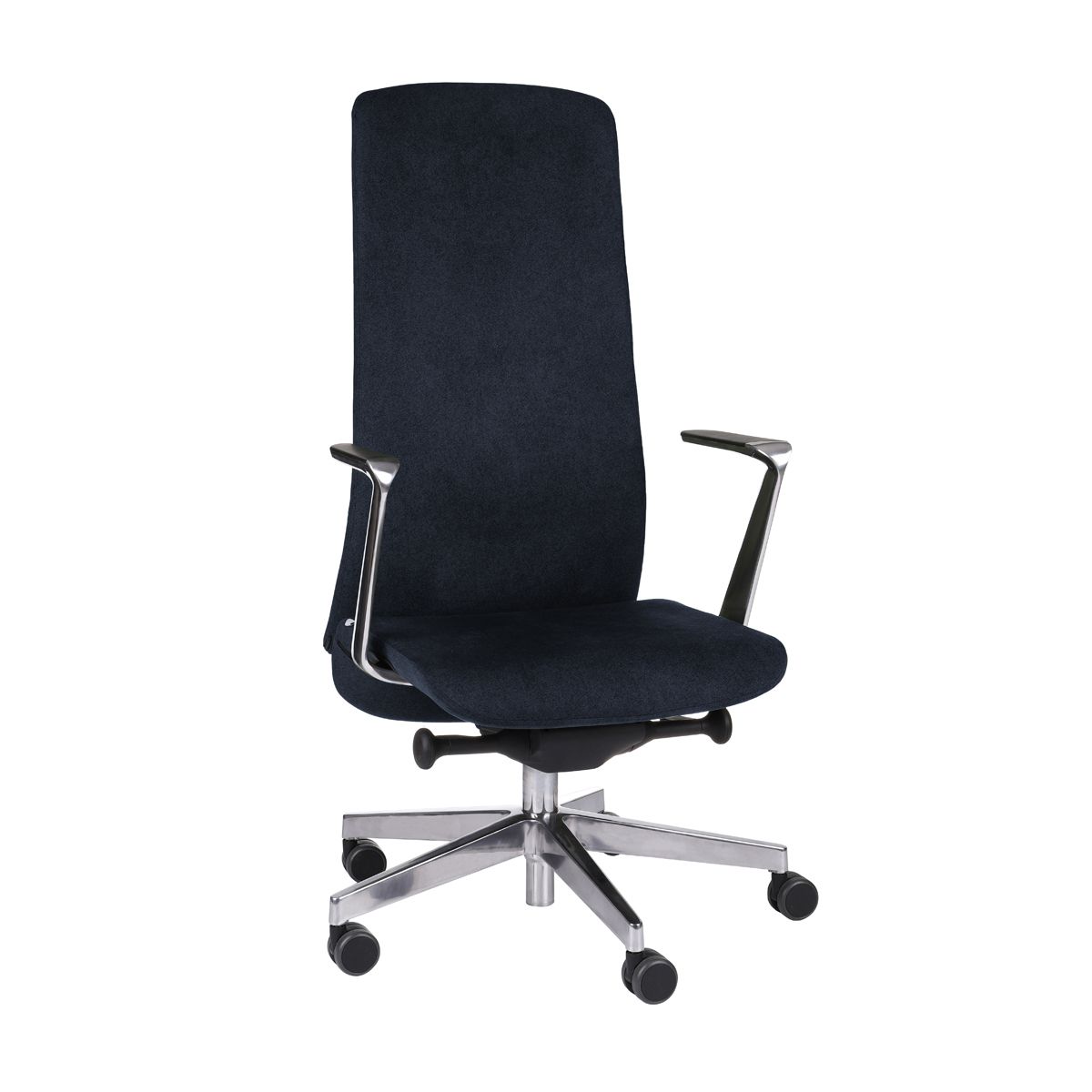 Kancelárska stolička s podrúčkami Starmit AL1 - čierna / chróm - nabbi.sk