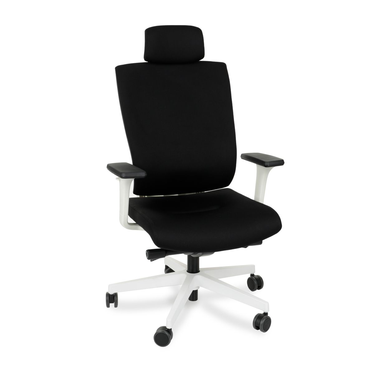 Kancelárska stolička s podrúčkami Mixerot WT HD - čierna / biela - nabbi.sk