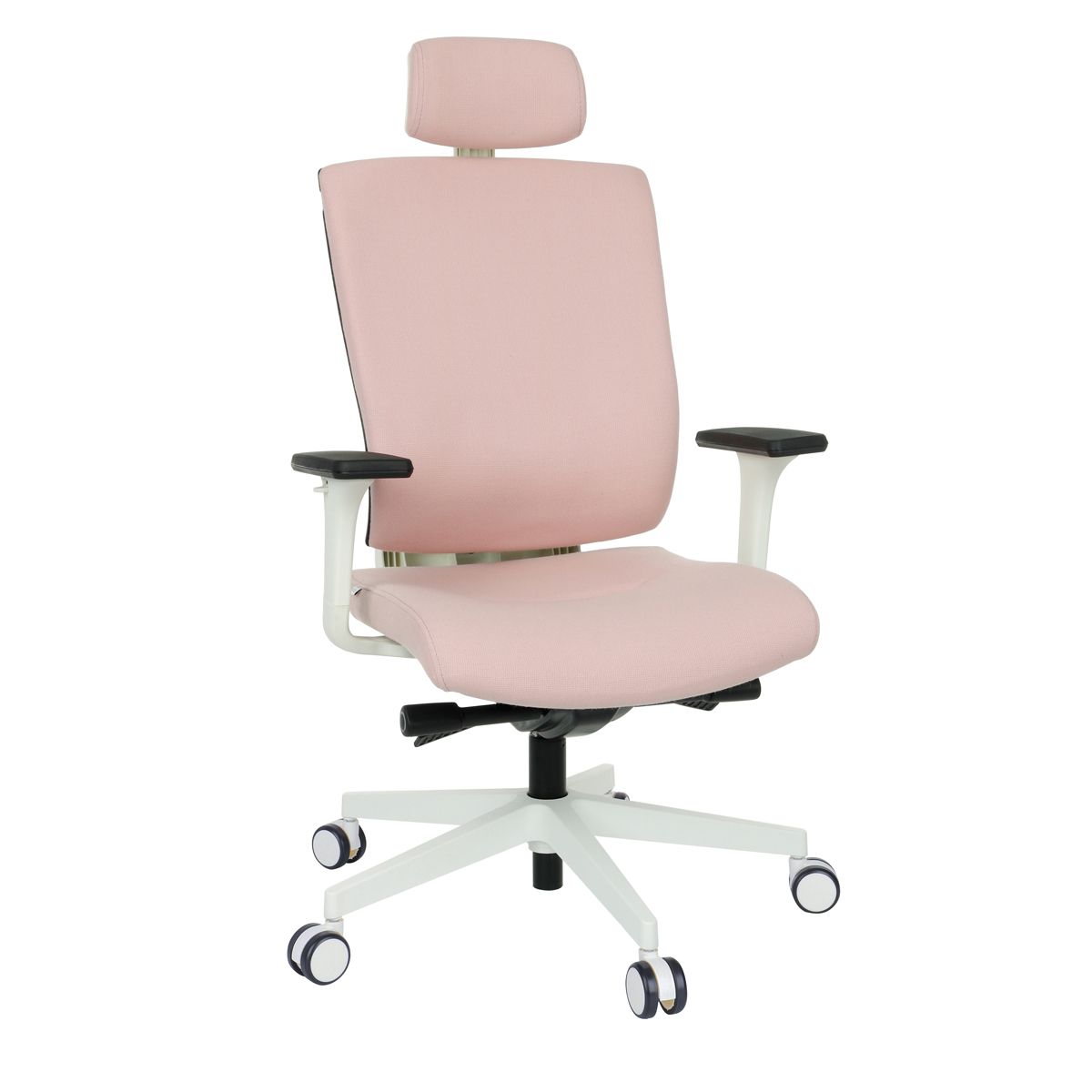 Kancelárska stolička s podrúčkami Mixerot WT HD - ružová / biela - nabbi.sk