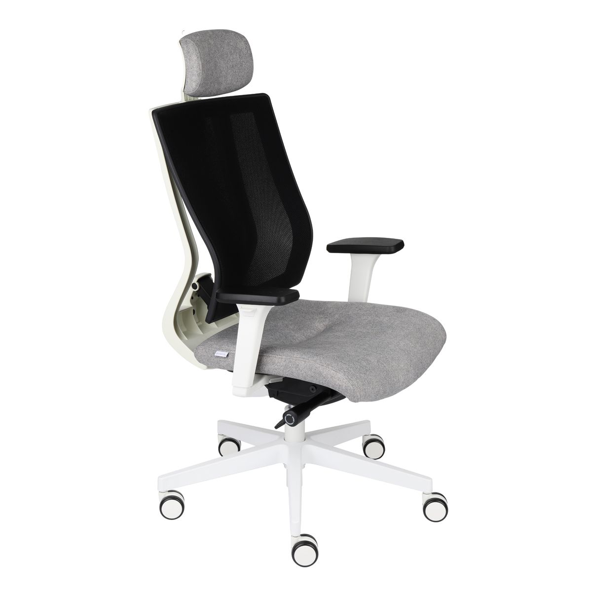 Kancelárska stolička s podrúčkami Mixerot WS HD - sivá / čierna / biela - nabbi.sk