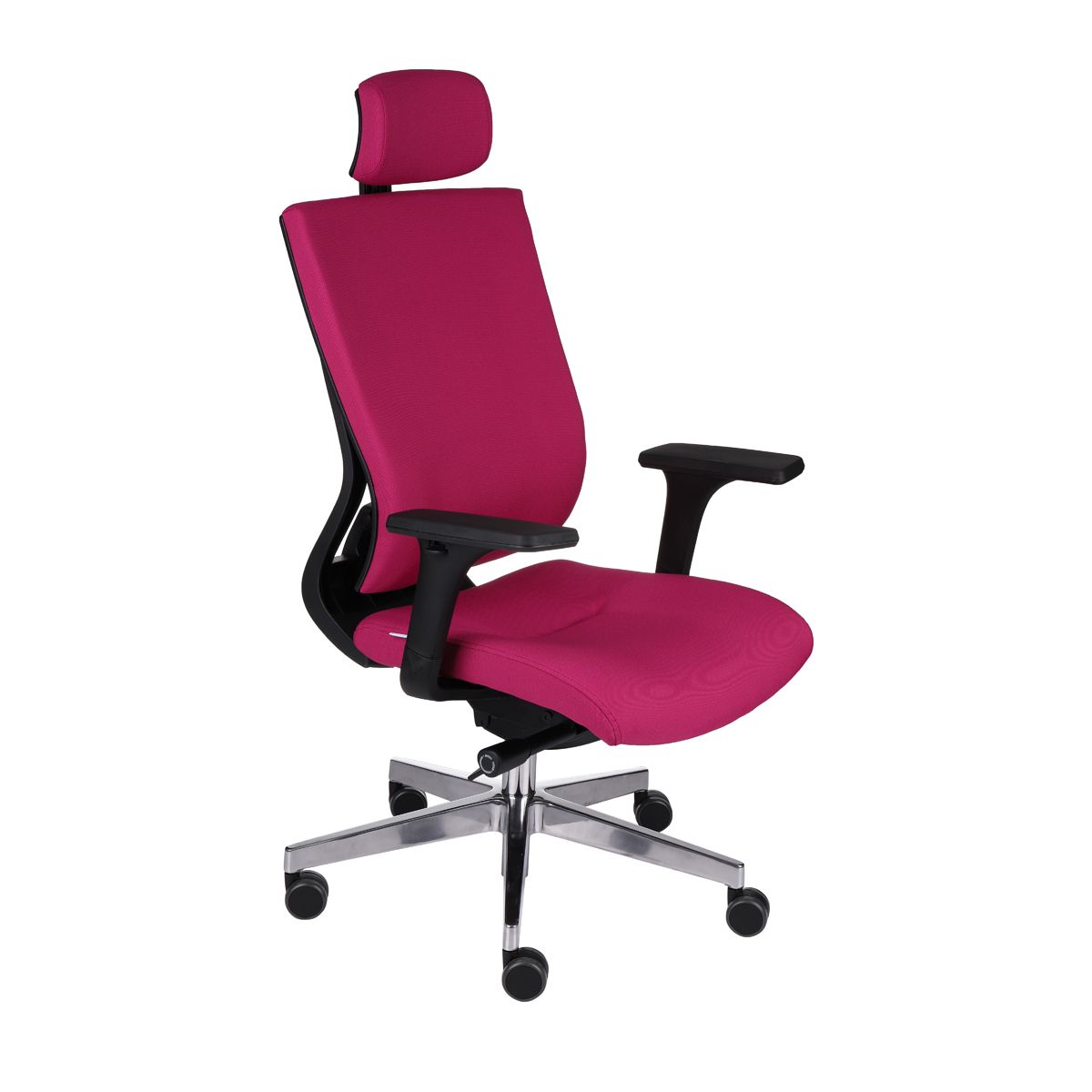 Kancelárska stolička s podrúčkami Mixerot BT HD - tmavoružová / čierna / chróm - nabbi.sk