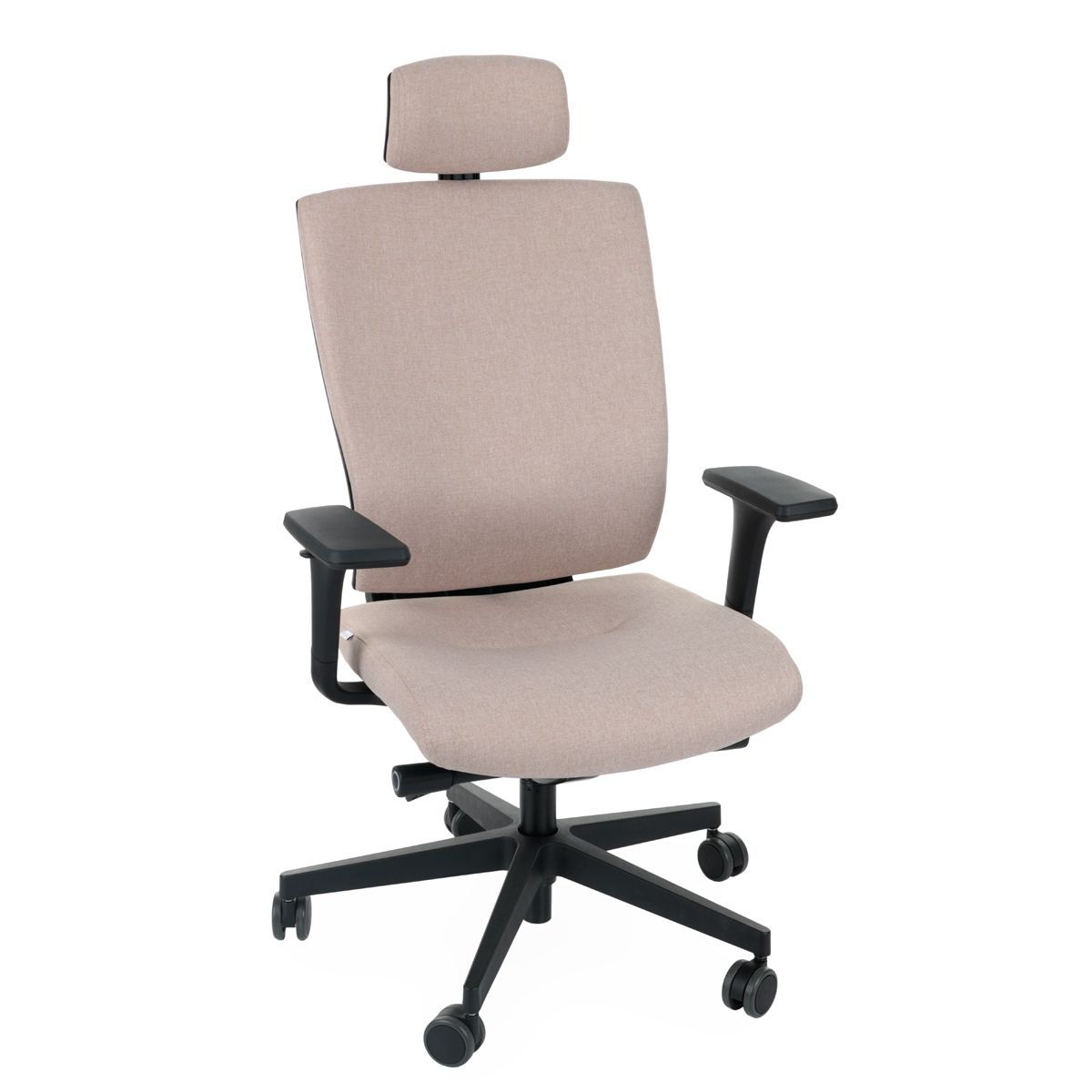 Kancelárska stolička s podrúčkami Mixerot BT HD - béžová / čierna - nabbi.sk