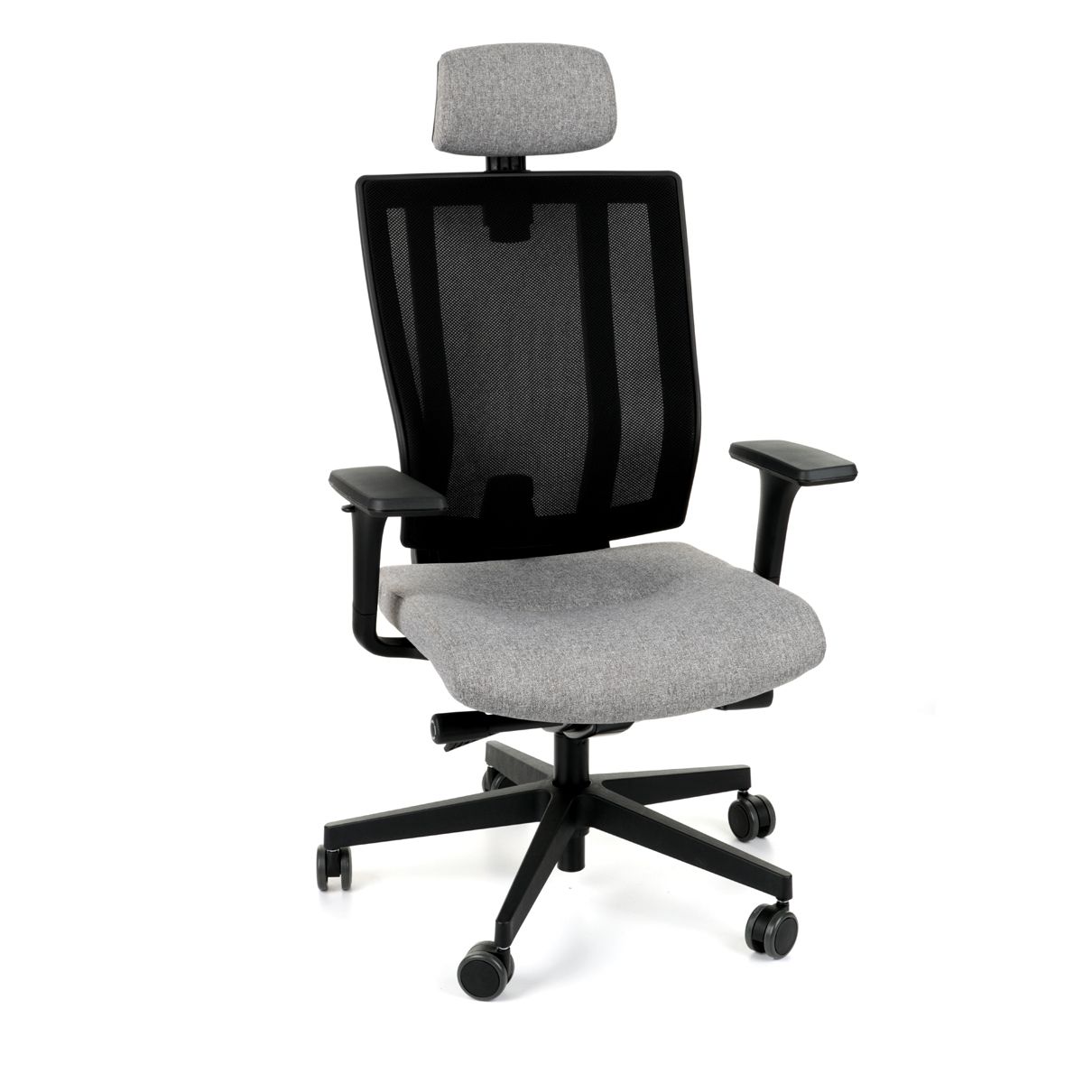Kancelárska stolička s podrúčkami Mixerot BS HD - sivá / čierna - nabbi.sk