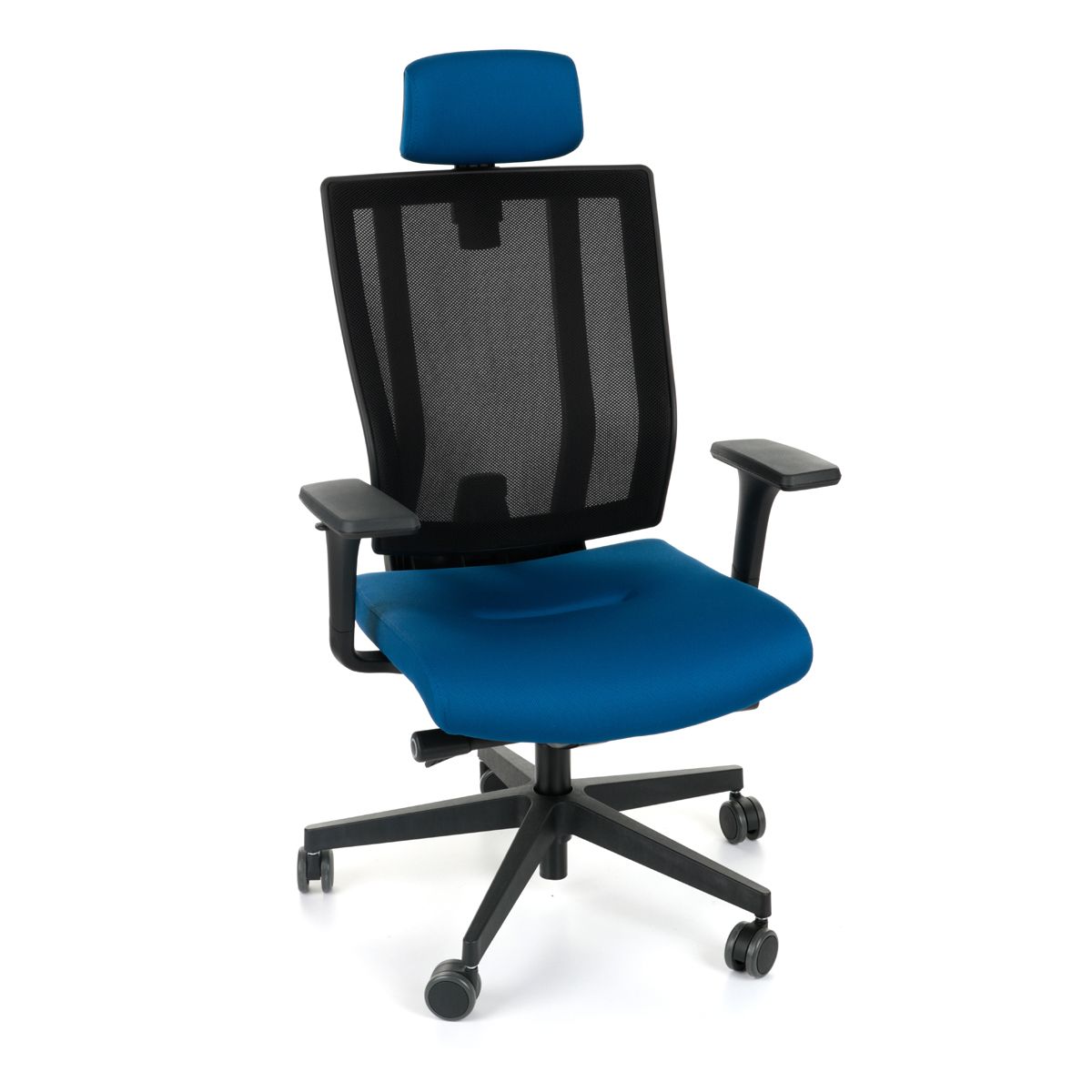 Kancelárska stolička s podrúčkami Mixerot BS HD - tmavomodrá (Flex 03) / čierna - nabbi.sk