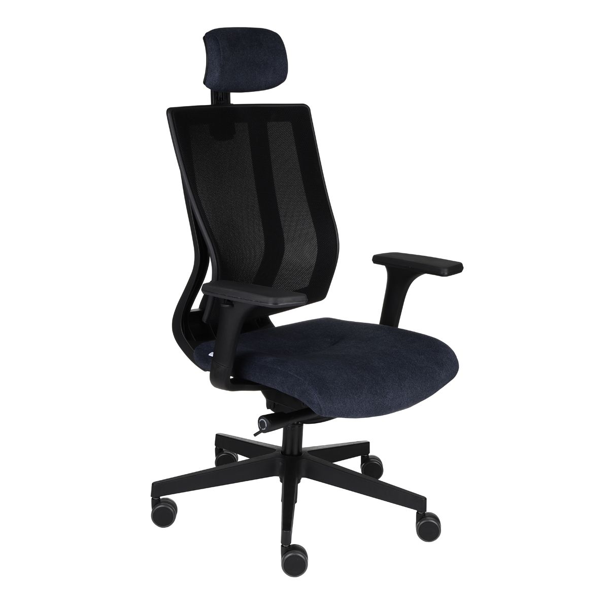 Kancelárska stolička s podrúčkami Mixerot BS HD - čierna - nabbi.sk