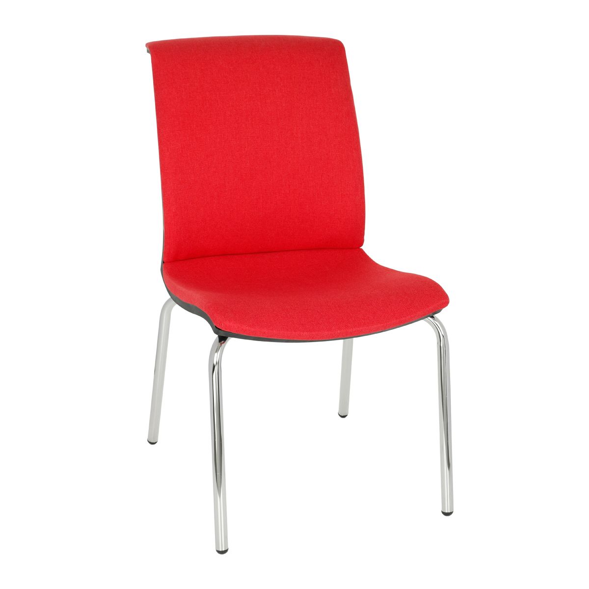 Konferenčná stolička Libon 4L BT - červená / čierna / chróm - nabbi.sk