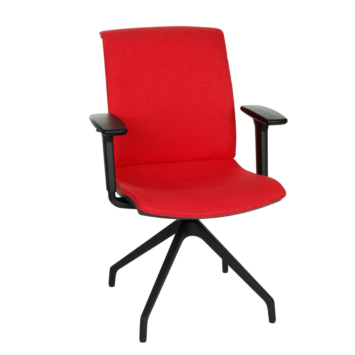 NABBI Libon Cross BT R1 konferenčná stolička s podrúčkami červená / čierna - nabbi.sk
