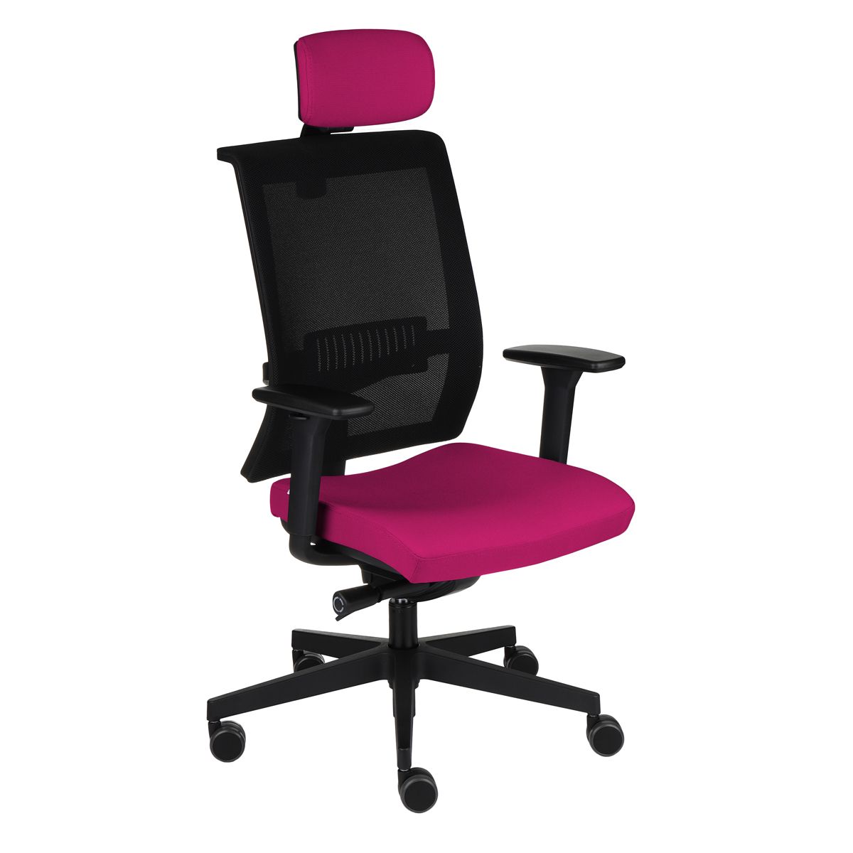 Kancelárska stolička s podrúčkami Libon BS HD - tmavoružová / čierna - nabbi.sk