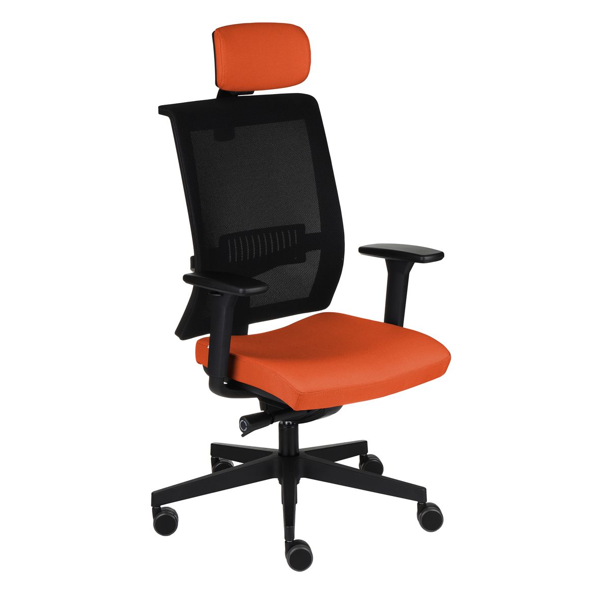 Kancelárska stolička s podrúčkami Libon BS HD - oranžová / čierna - nabbi.sk