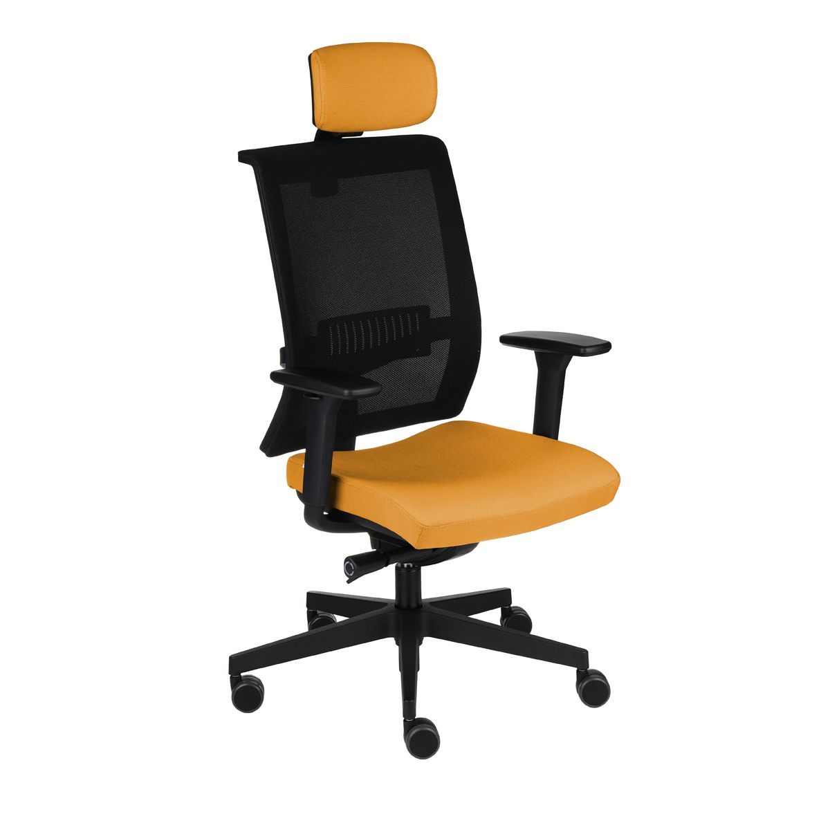 Kancelárska stolička s podrúčkami Libon BS HD - žltá / čierna - nabbi.sk