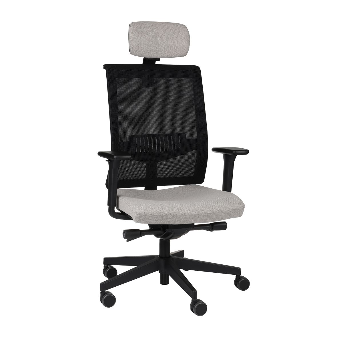 Kancelárska stolička s podrúčkami Libon BS HD - sivá / čierna - nabbi.sk