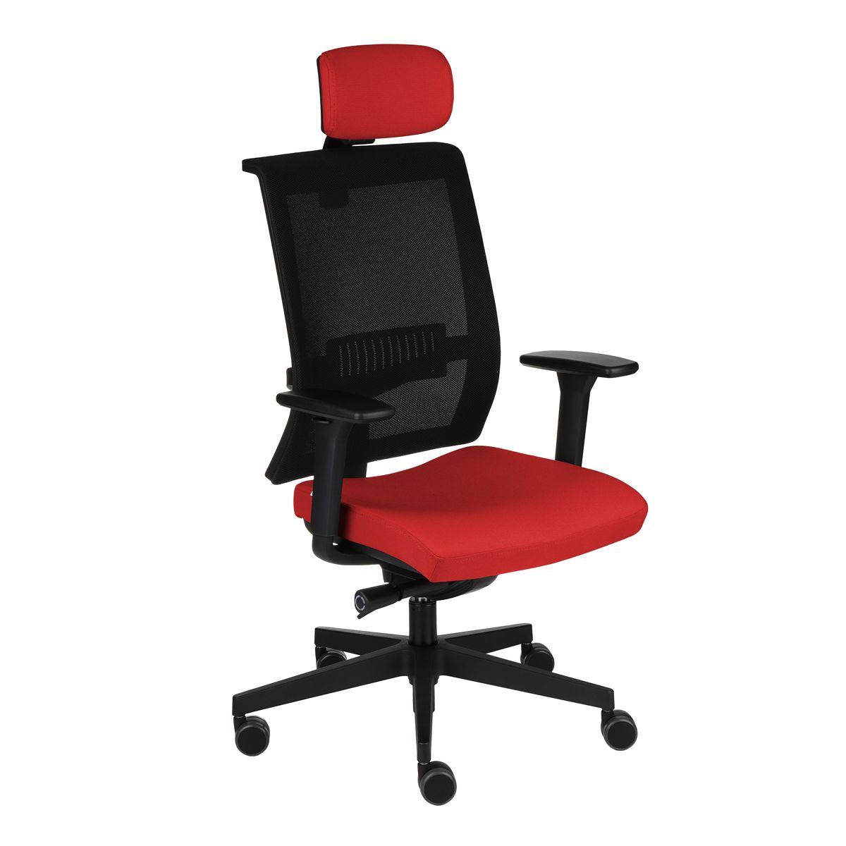 Kancelárska stolička s podrúčkami Libon BS HD - červená / čierna - nabbi.sk