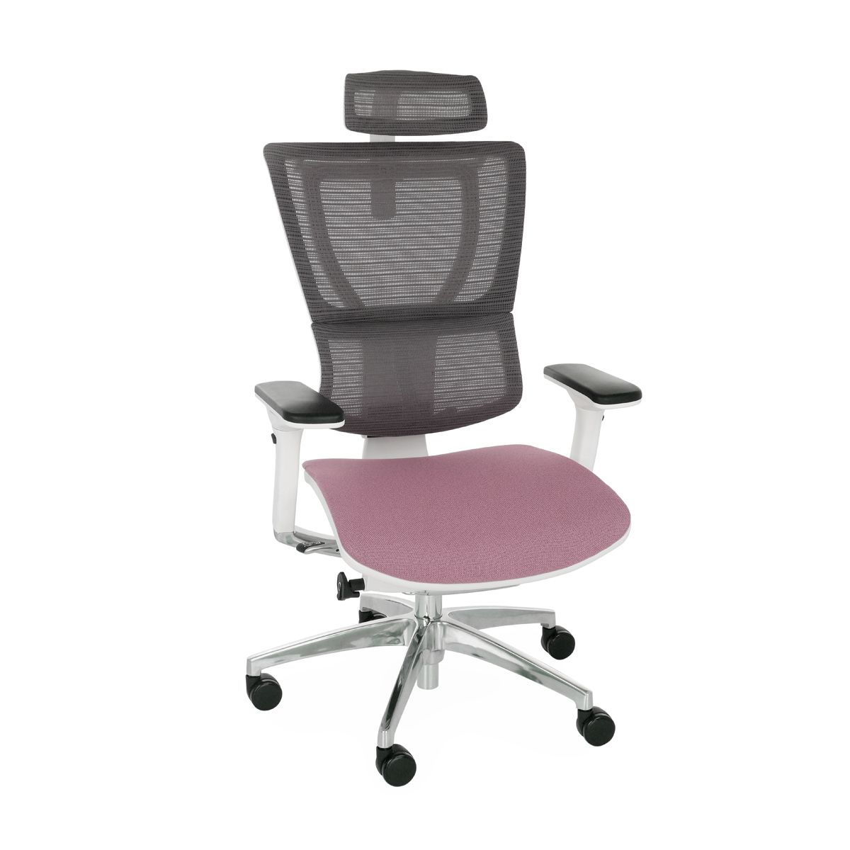 Kancelárska stolička s podrúčkami Iko Color W - staroružová / čierna / biela / chróm - nabbi.sk