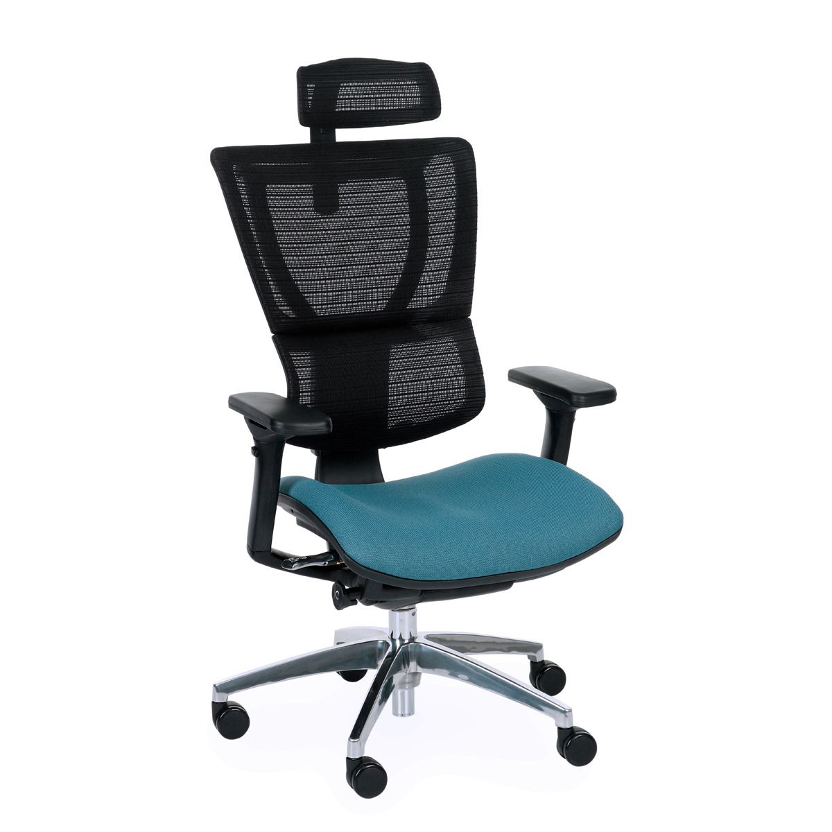 Kancelárska stolička s podrúčkami Iko Color B - modrá / čierna / chróm - nabbi.sk