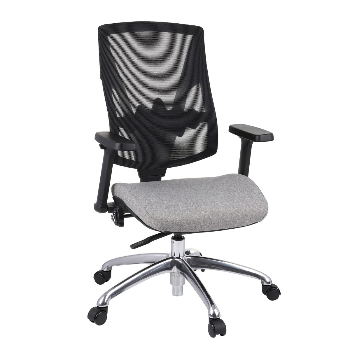 Kancelárska stolička s podrúčkami Forbes 3S Plus - sivá / čierna / chróm - nabbi.sk