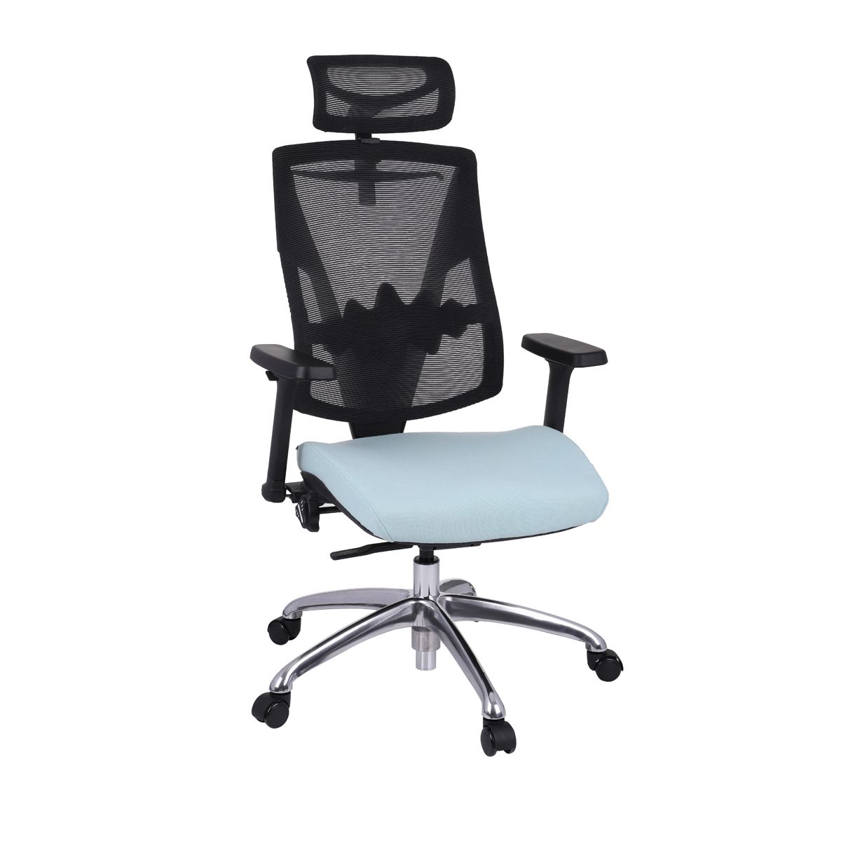 Kancelárska stolička s podrúčkami Forbes 4S Plus - mentolová / čierna / chróm - nabbi.sk