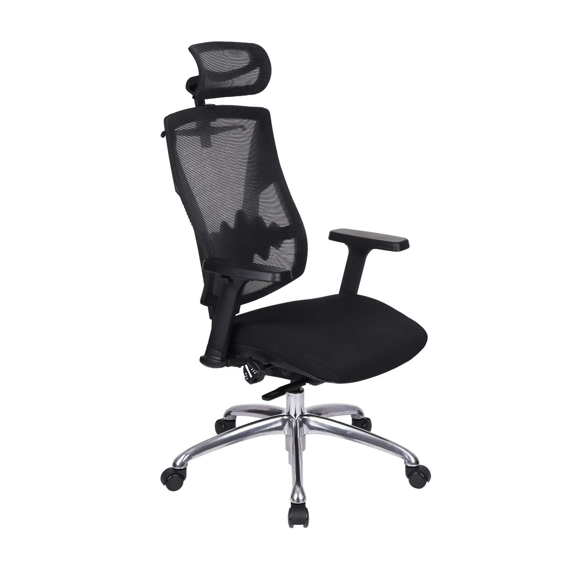 Kancelárska stolička s podrúčkami Forbes 4S Plus - čierna / chróm - nabbi.sk