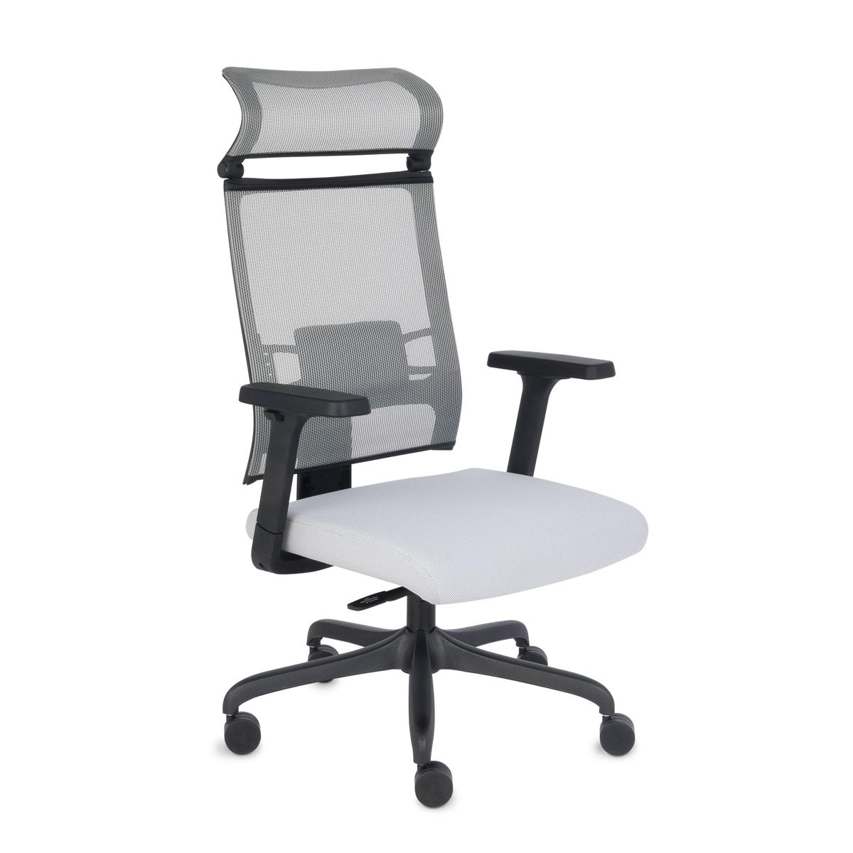 Kancelárska stolička s podrúčkami Elonix - svetlosivá / čierna - nabbi.sk