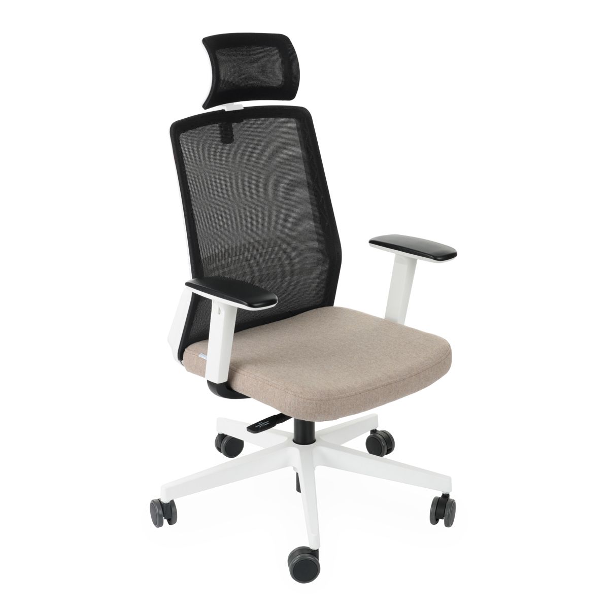 Kancelárska stolička s podrúčkami Cupra WS HD - svetlohnedá / čierna / biela - nabbi.sk