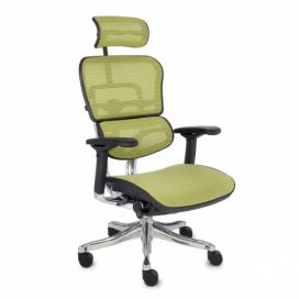 Kancelárska stolička s podrúčkami Efuso BT - limetková / čierna / chróm