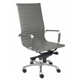 Kancelárska stolička s podrúčkami Naxo - sivá / chróm
