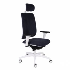 Kancelárska stolička s podrúčkami Velito WT HD - čierna / biela