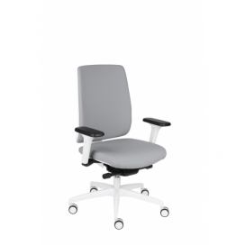 Kancelárska stolička s podrúčkami Velito WT - sivá / biela