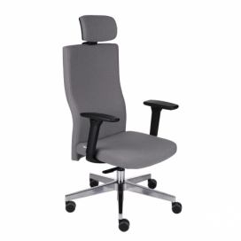 Kancelárska stolička s podrúčkami Timi Plus HD - tmavosivá / chróm