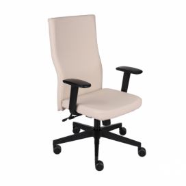 Kancelárska stolička s podrúčkami Timi Plus - krémová / čierna