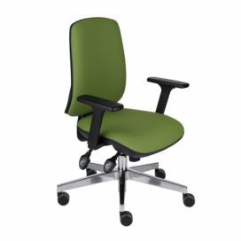 Kancelárska stolička s podrúčkami Sean 3D - zelená / čierna / chróm