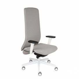 Kancelárska stolička s podrúčkami Starmit W - sivá / biela