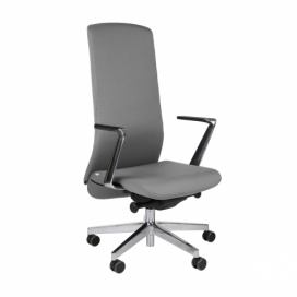 Kancelárska stolička s podrúčkami Starmit AL1 - sivá / chróm