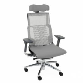 Kancelárska stolička s podrúčkami Primus BT - sivá / chróm