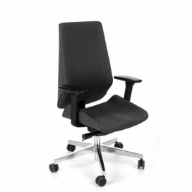 Kancelárska stolička s podrúčkami Munos B - tmavosivá / chróm