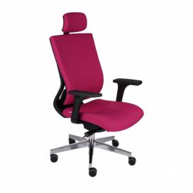 Kancelárska stolička s podrúčkami Mixerot BT HD - tmavoružová / čierna / chróm