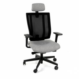 Kancelárska stolička s podrúčkami Mixerot BS HD - sivá / čierna