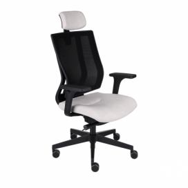 Kancelárska stolička s podrúčkami Mixerot BS HD - svetlosivá / čierna