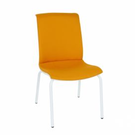 Konferenčná stolička Libon 4L WT - žltá / biela