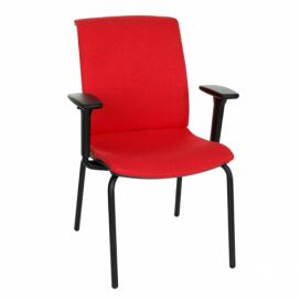 NABBI Libon 4L BT R1 konferenčná stolička s podrúčkami červená / čierna
