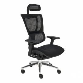 Kancelárska stolička s podrúčkami Iko BT - čierna / chróm